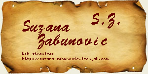 Suzana Zabunović vizit kartica